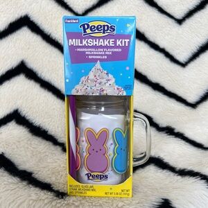 PEEPS Milkshake Kit with Glass Jar and purple straw - NWT - read listing